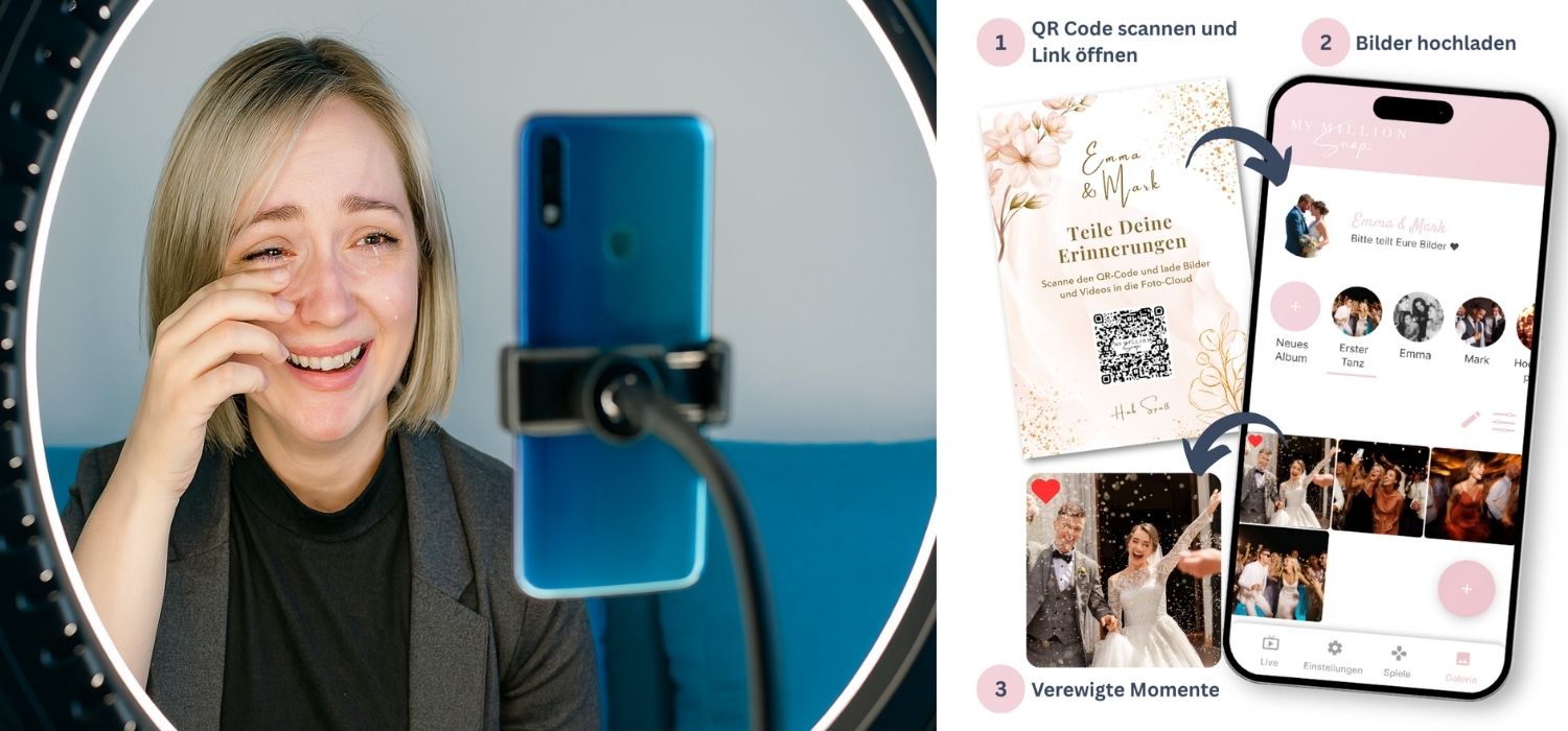 Das digitale Foto- & Videogästebuch zur Hochzeit – mit Sprachnachricht & Grußfunktion