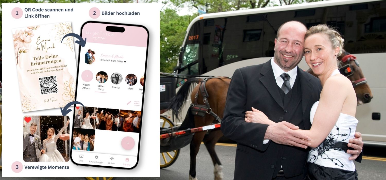 Dropbox für Hochzeitsfotos vs. QR-Code-Hochzeitsfotoapp